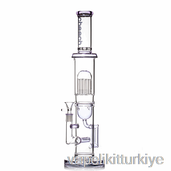 Vape Likit Cheech Cam Ağacı Geri Dönüşümcü Büyük Teçhizat Bong Mor